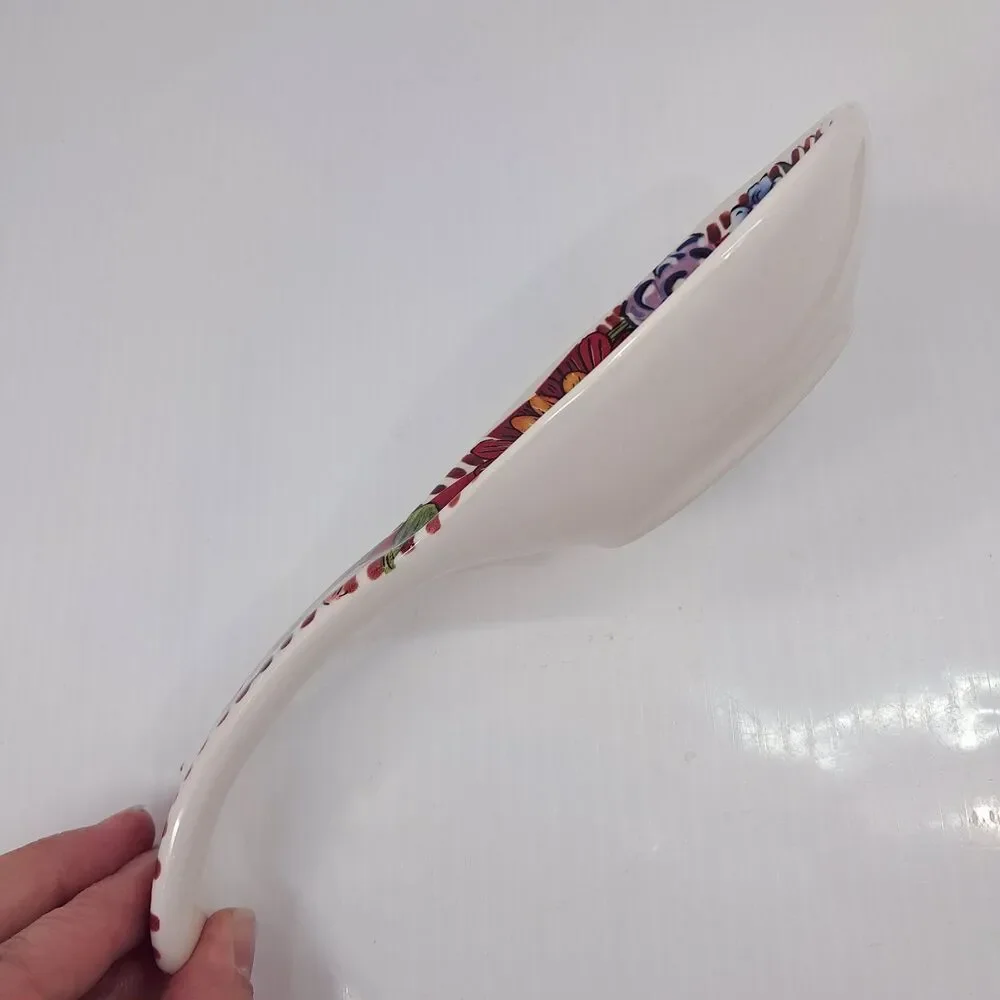 Dolly Parton Spoon rest red Garden floral Country flowers ceramic earthenware